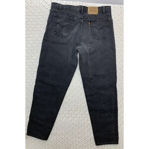 Vtg Levis 550 Jeans Mens Tag 38 (36x32) Black Relaxed Fit Tapered Leg Orange Tab
